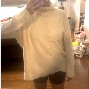 All saints italian yarn size Small cream funnel neck sweater